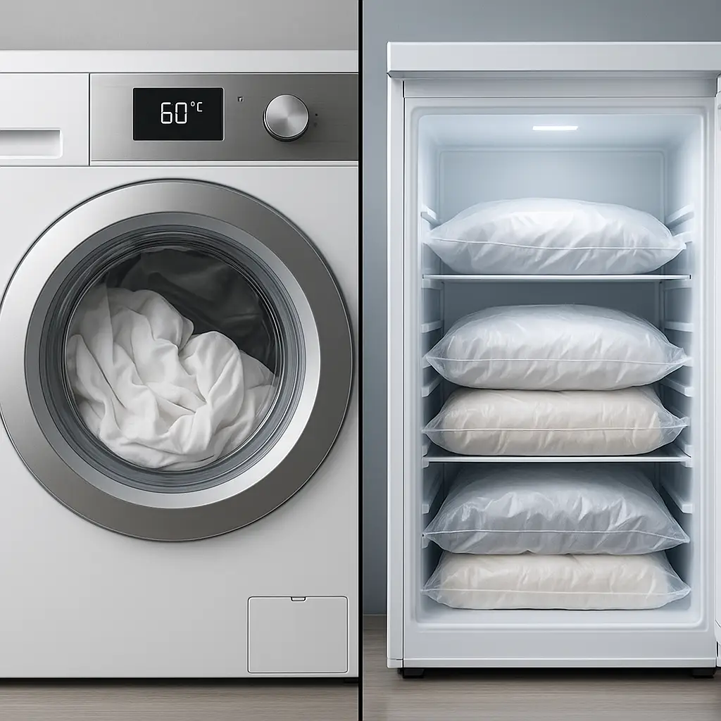 Lavage du linge à haute température et congélation pour éliminer les punaises de lit