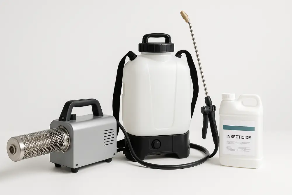 Équipements professionnels de démoustication utilisés par SOSPUNAISE73 en Savoie